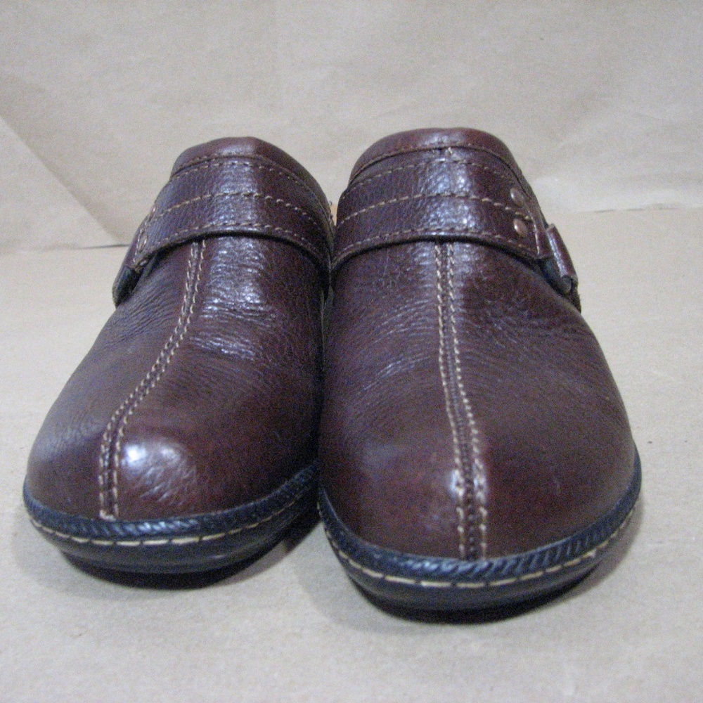 Sofft Brown Leather Mules 1062700 EUC Women's Size 6 1/2M 6.5 Slip On - Picture 6 of 8